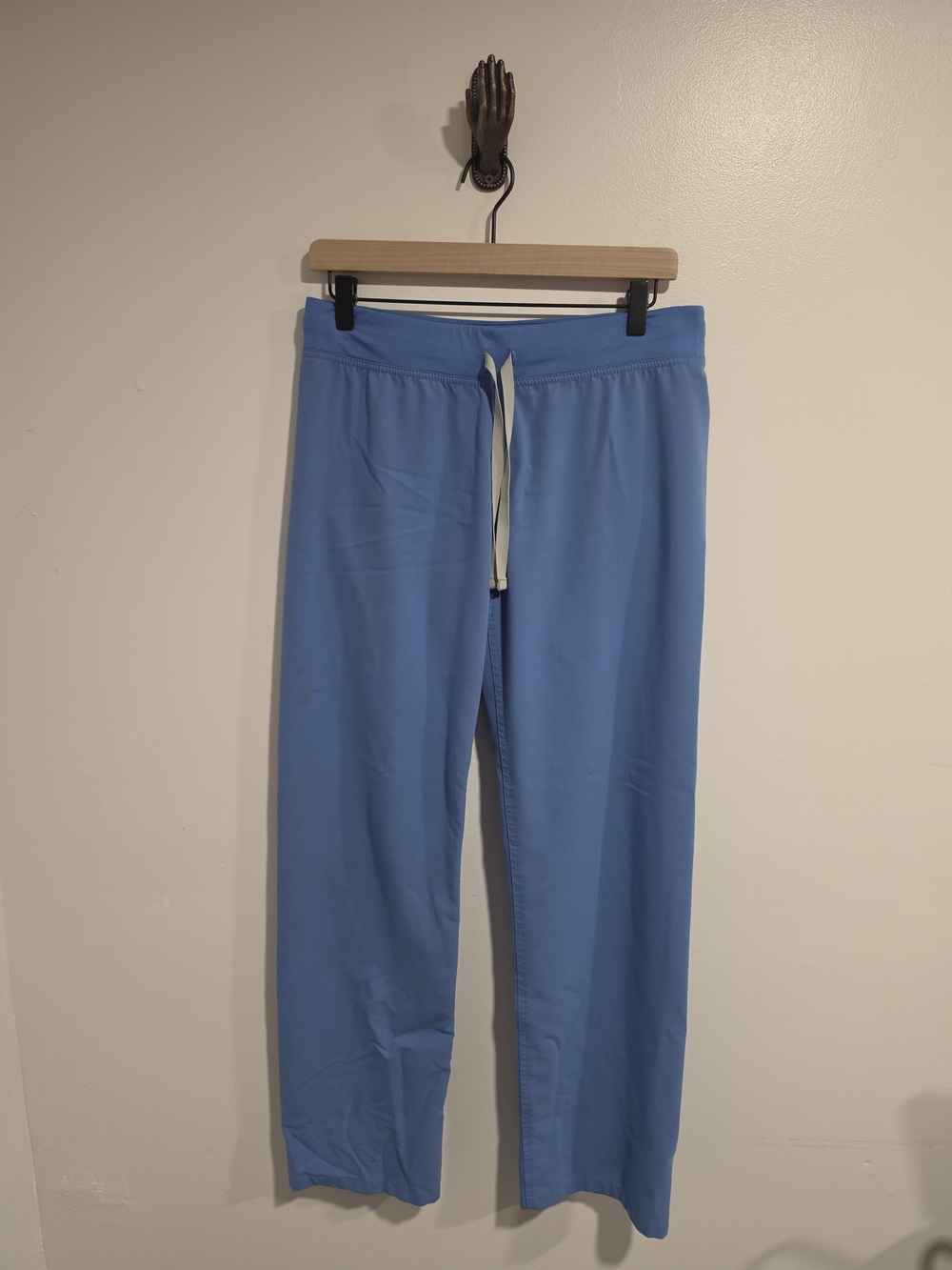 FIGS Womens Ceil Blue Livingston High-Rise Straight-Leg Scrub Pant Size Small